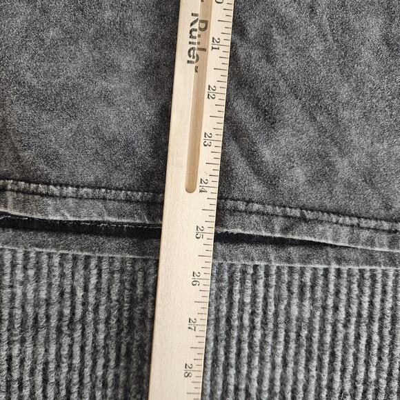 ROMWE Shirt Mens Medium Black Gray Acid Wash Active Lifestyle Graphic Tee Fade - Picture 9 of 12